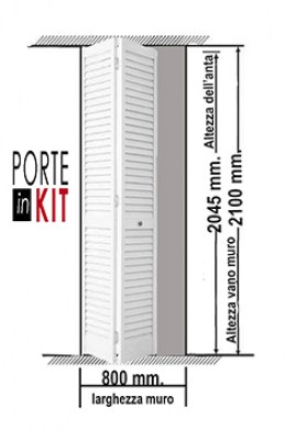 Porte a Libro Senza Telaio : Porta a Libro in PVC 80x210